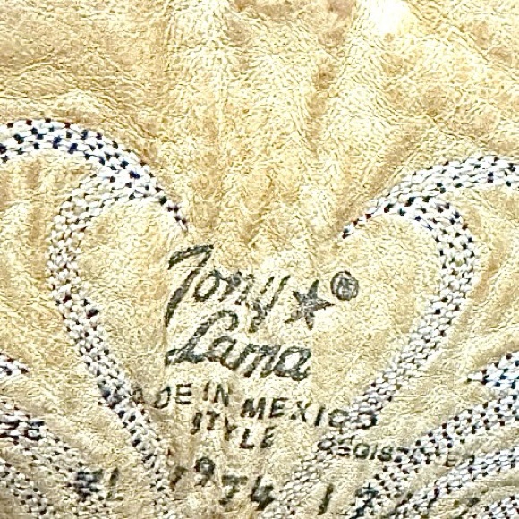 Tony Lama 1974 Women's Size 7 B Shoes Black Leather Roper Western Cowboy Boots - Picture 8 of 10